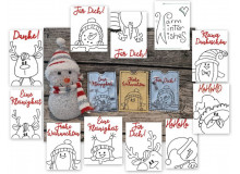 Stickserie ITH - 12 Geschenkkartenhüllen Weihnachten